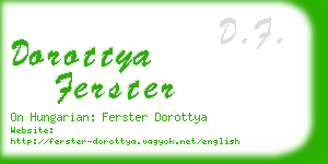 dorottya ferster business card